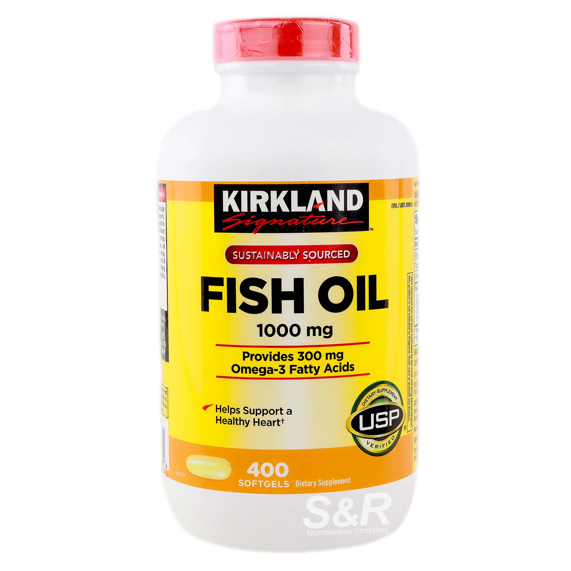 Kirkland Signature Fish Oil 1000mg 400 Soft gels